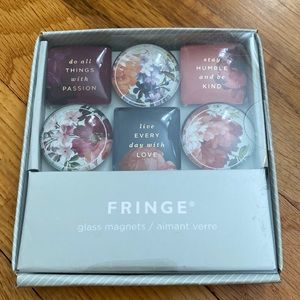 NWT Fringe glass magnets, set of six